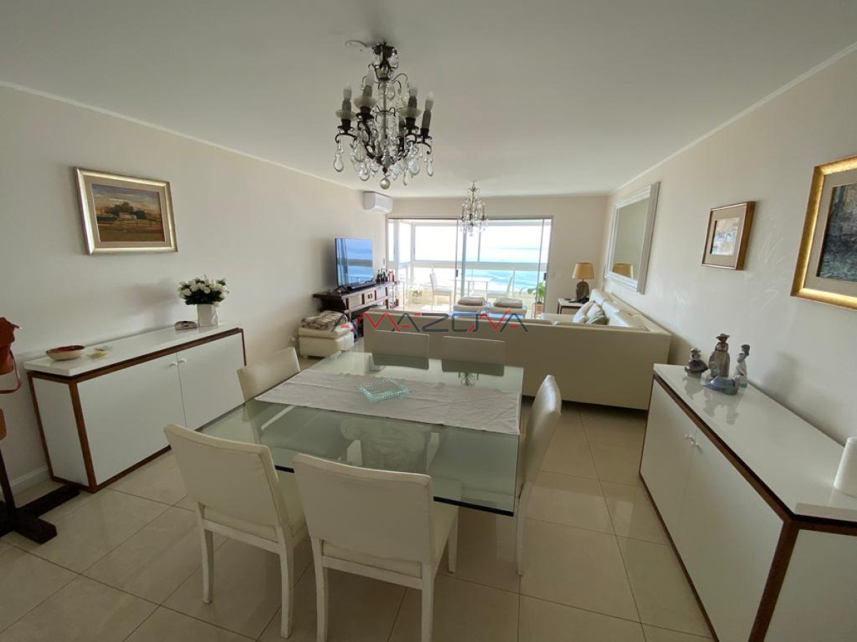 Apartamento ID.5543 - ALQUILO TORREON, vista a la brava,4 dormitorios,3 baños+Toilette;Mucama diaria;Servicio de playa;Garaje-Punta del Este-Mansa-Brava