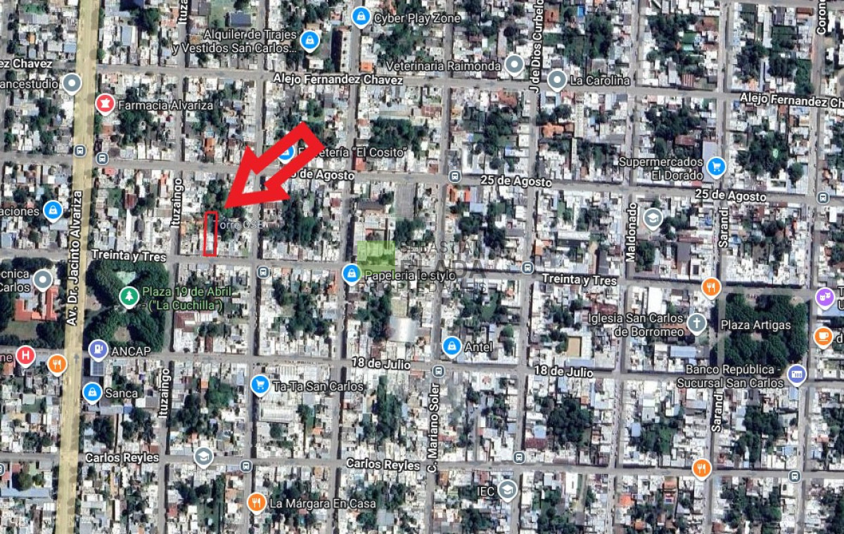 Casa ID.1023 - 744 m2 en centro de San Carlos, construcciones a reciclar, ideal proyecto