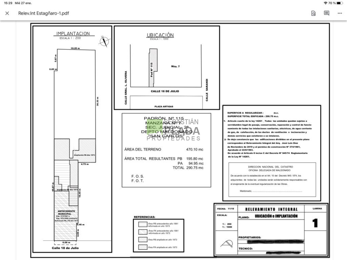 Local Comercial ID.458 - Excepcional Local en Centro de San Carlos, Residencial, Hotelería, Estudios, etc.