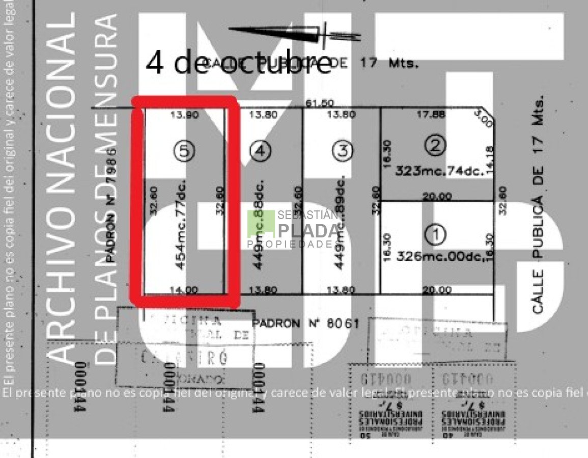 Terreno ID.814 - Vendo Lote 455mts2 sobre Asfalto