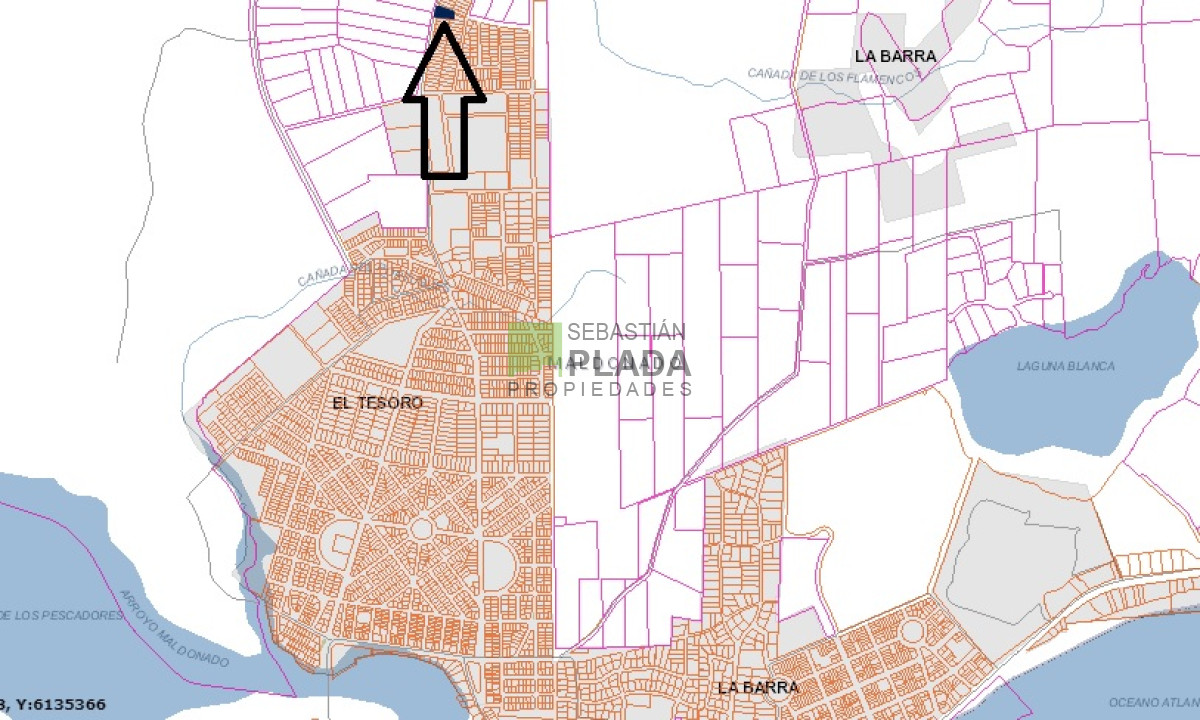 Terreno ID.255 - Lote Esquinero 1229 metros cobre camino Eguzquiza en Venta en El Tesoro