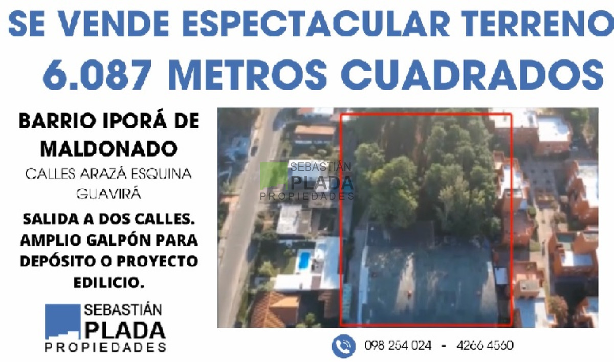 Terreno ID.767 - Terreno de 6087 mts Salida a 2 calles