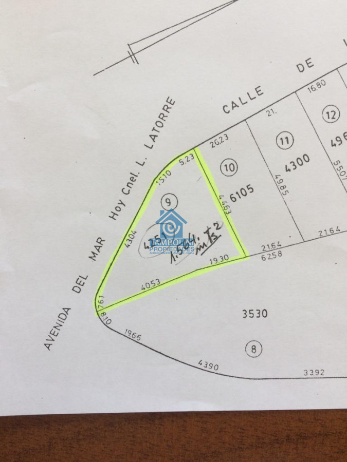 Terreno ID.533 - EXCELENTE LOTE SOBRE AV. DEL MAR 