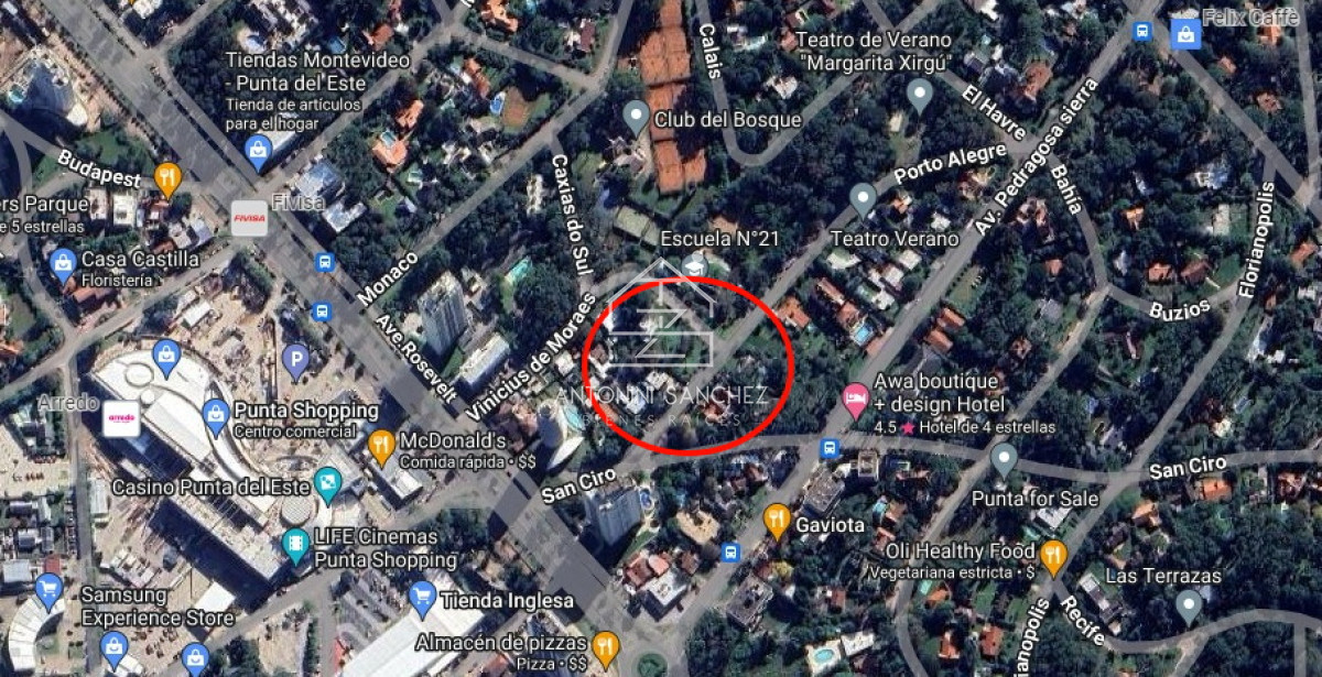 Terreno ID.1491 - Se vende terreno esquinero zona shopping, Lugano, Punta del Este