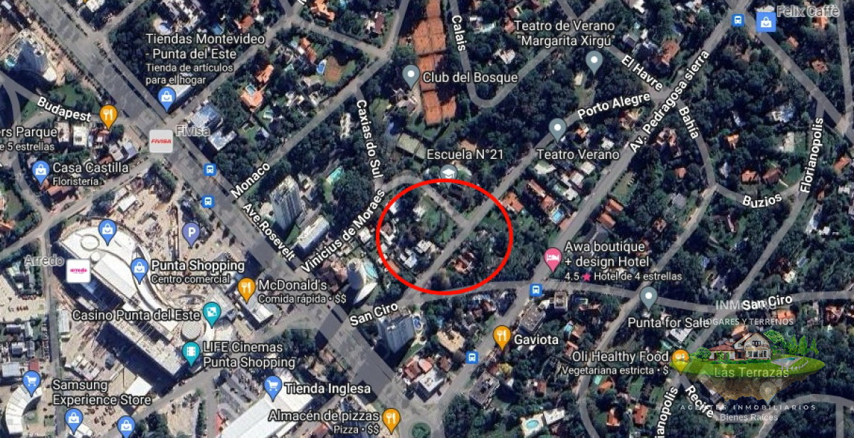 Terreno ID.806 - Se vende terreno esquinero zona shopping, Lugano, Punta del Este