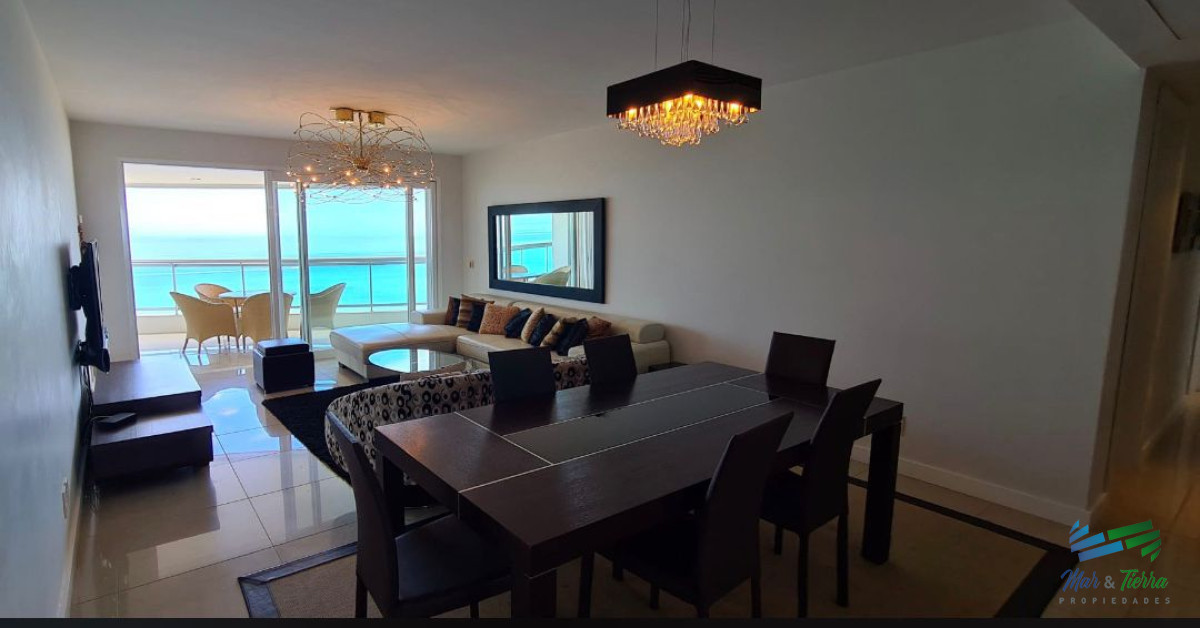 Apartamento ID.3664 - Alquilo apartamento 3 dormitorios frente al mar con servicios, Playa Mansa, Punta del Este