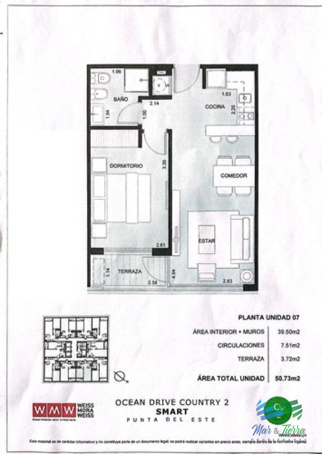 Apartamento ID.5561 - Apartamento A Estrenar En Punta Del Este  Ocean Drive Country Torre Ii  Piso 7 Con Cochera (traspaso)