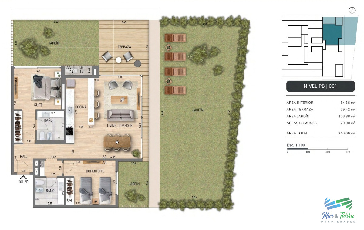 Apartamento ID.4711 - venta de apartamento en pozo 3 dormitorios primera linea playa mansa