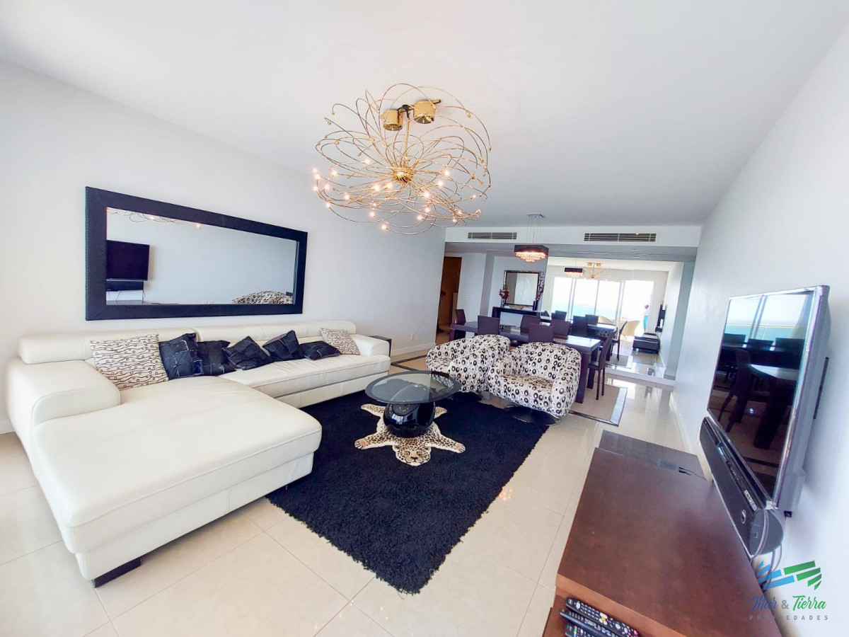 Apartamento ID.3664 - Alquilo apartamento 3 dormitorios frente al mar con servicios, Playa Mansa, Punta del Este