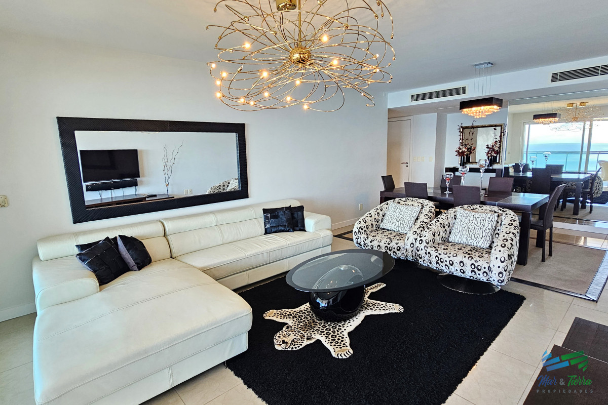 Apartamento ID.3664 - Alquilo apartamento 3 dormitorios frente al mar con servicios, Playa Mansa, Punta del Este