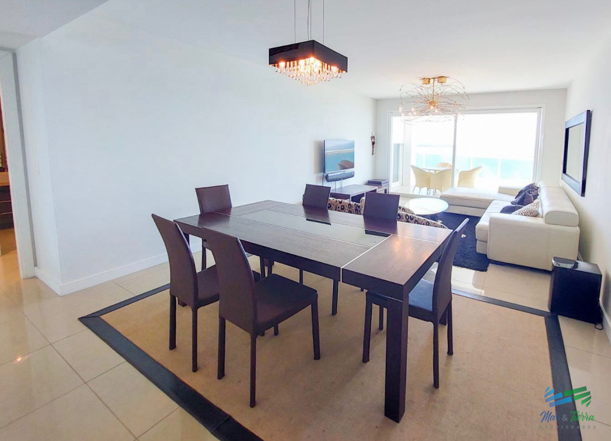 Apartamento ID.3664 - Alquilo apartamento 3 dormitorios frente al mar con servicios, Playa Mansa, Punta del Este