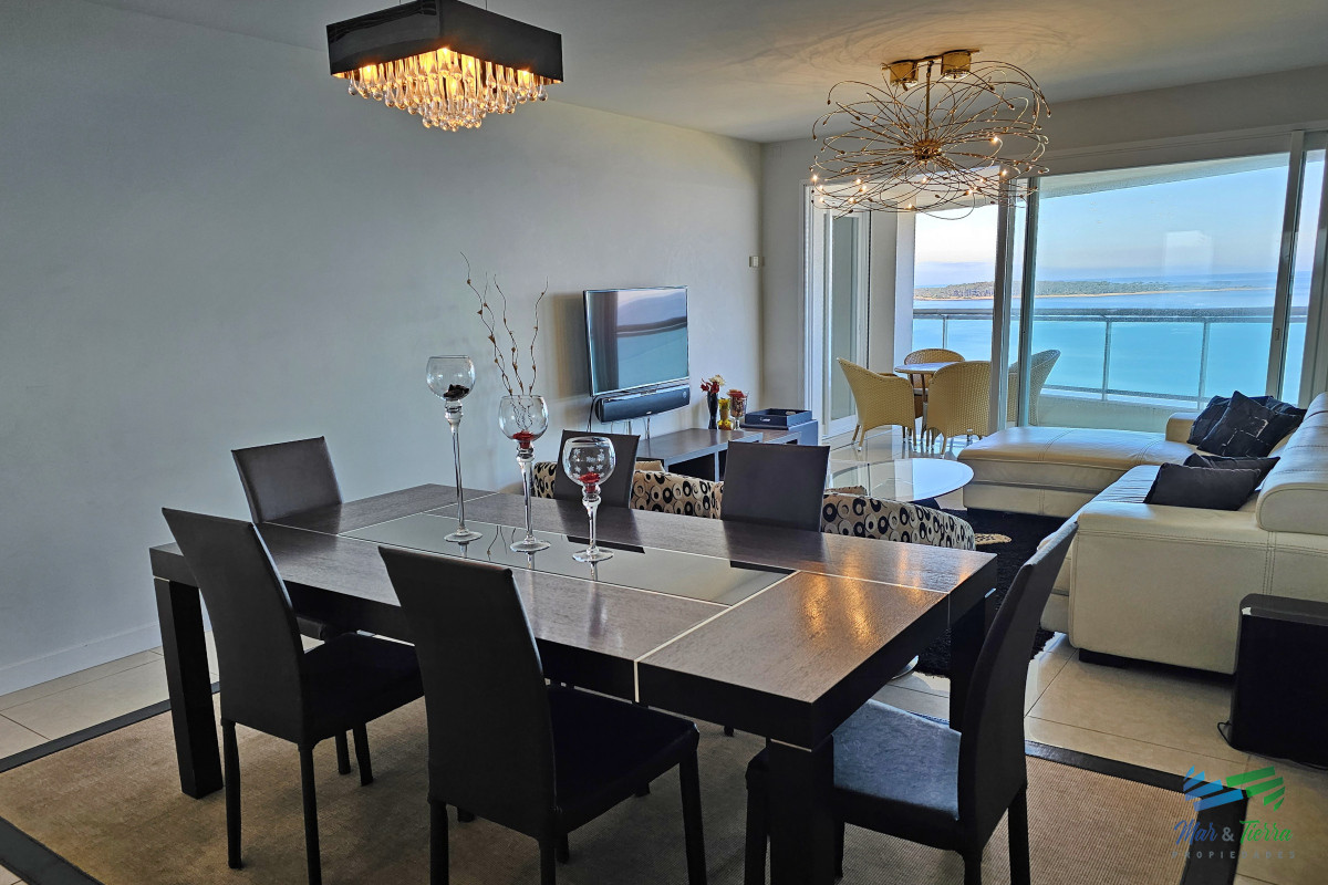 Apartamento ID.3664 - Alquilo apartamento 3 dormitorios frente al mar con servicios, Playa Mansa, Punta del Este