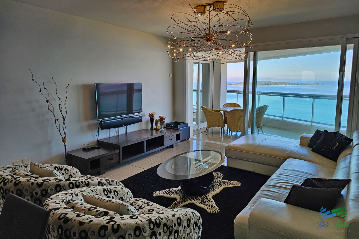 Apartamento ID.3664 - Alquilo apartamento 3 dormitorios frente al mar con servicios, Playa Mansa, Punta del Este
