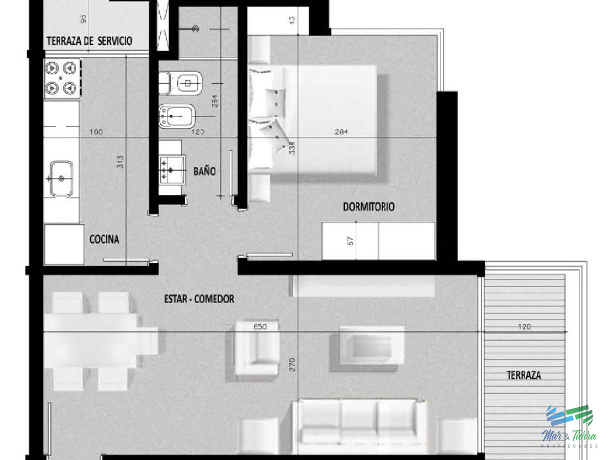 Apartamento ID.1264 - Apartamento en Roosevelt, 1 dormitorios *