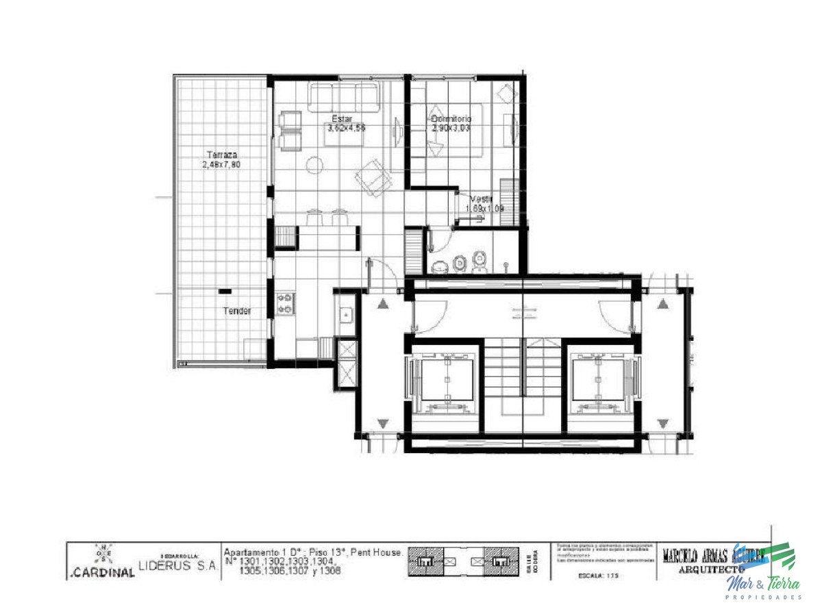Apartamento ID.880 - Apartamento en Centro, 1 dormitorios *