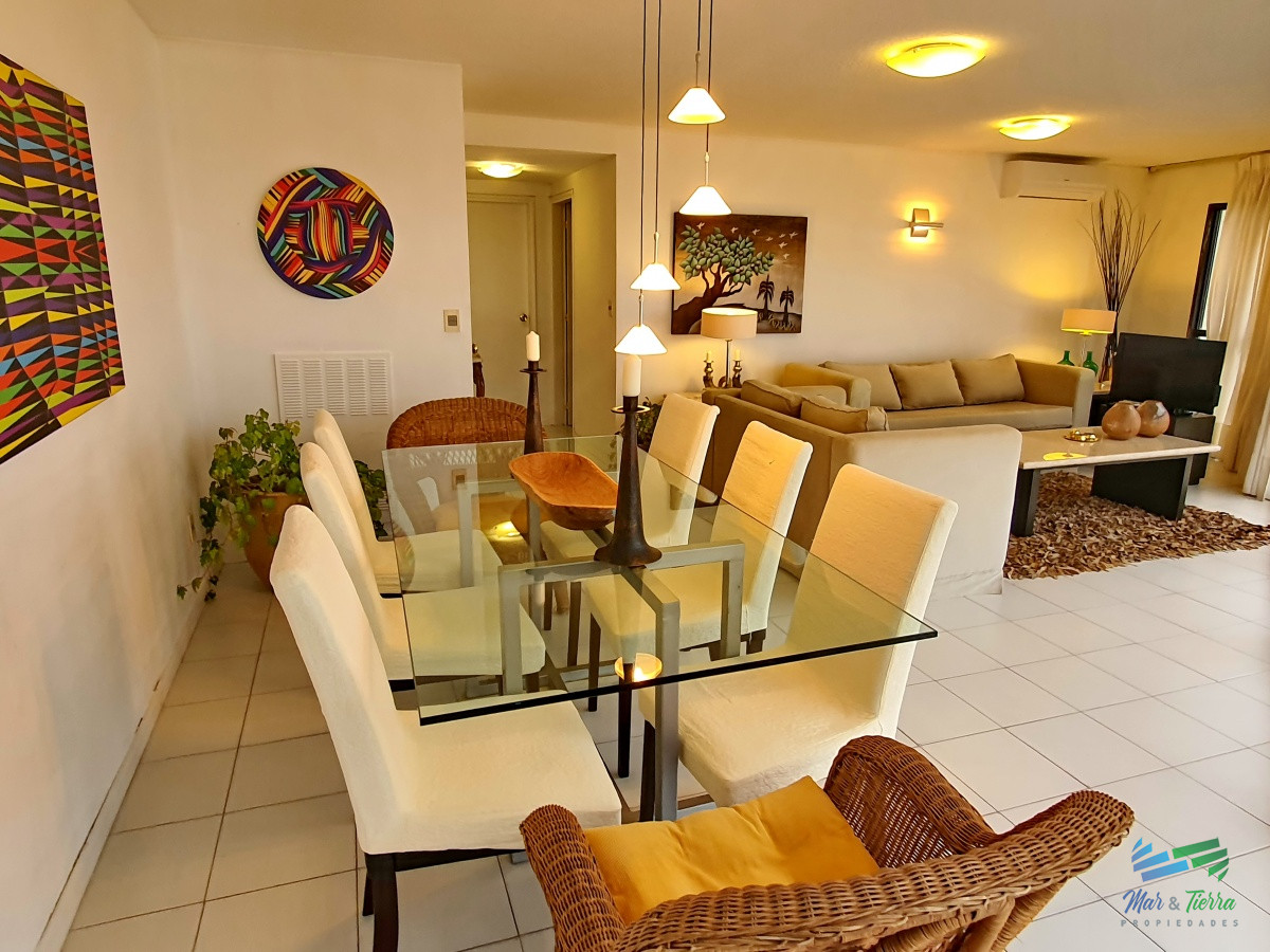 Apartamento ID.287 - Alquilo apartamento 3 dormitorios frente al mar, playa brava, Punta del Este.