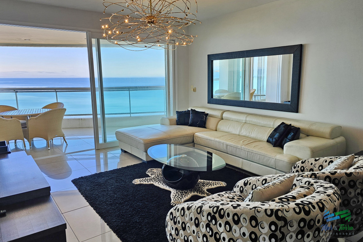 Apartamento ID.3664 - Alquilo apartamento 3 dormitorios frente al mar con servicios, Playa Mansa, Punta del Este