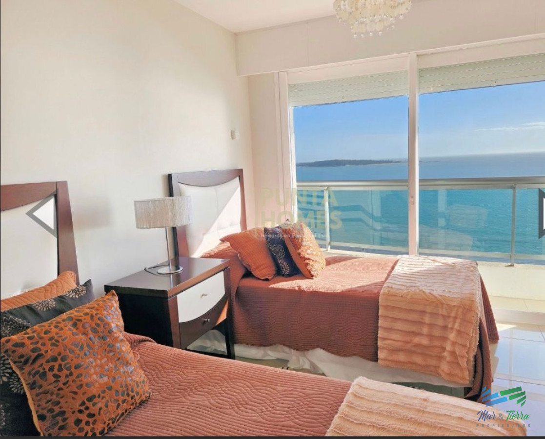 Apartamento ID.3664 - Alquilo apartamento 3 dormitorios frente al mar con servicios, Playa Mansa, Punta del Este