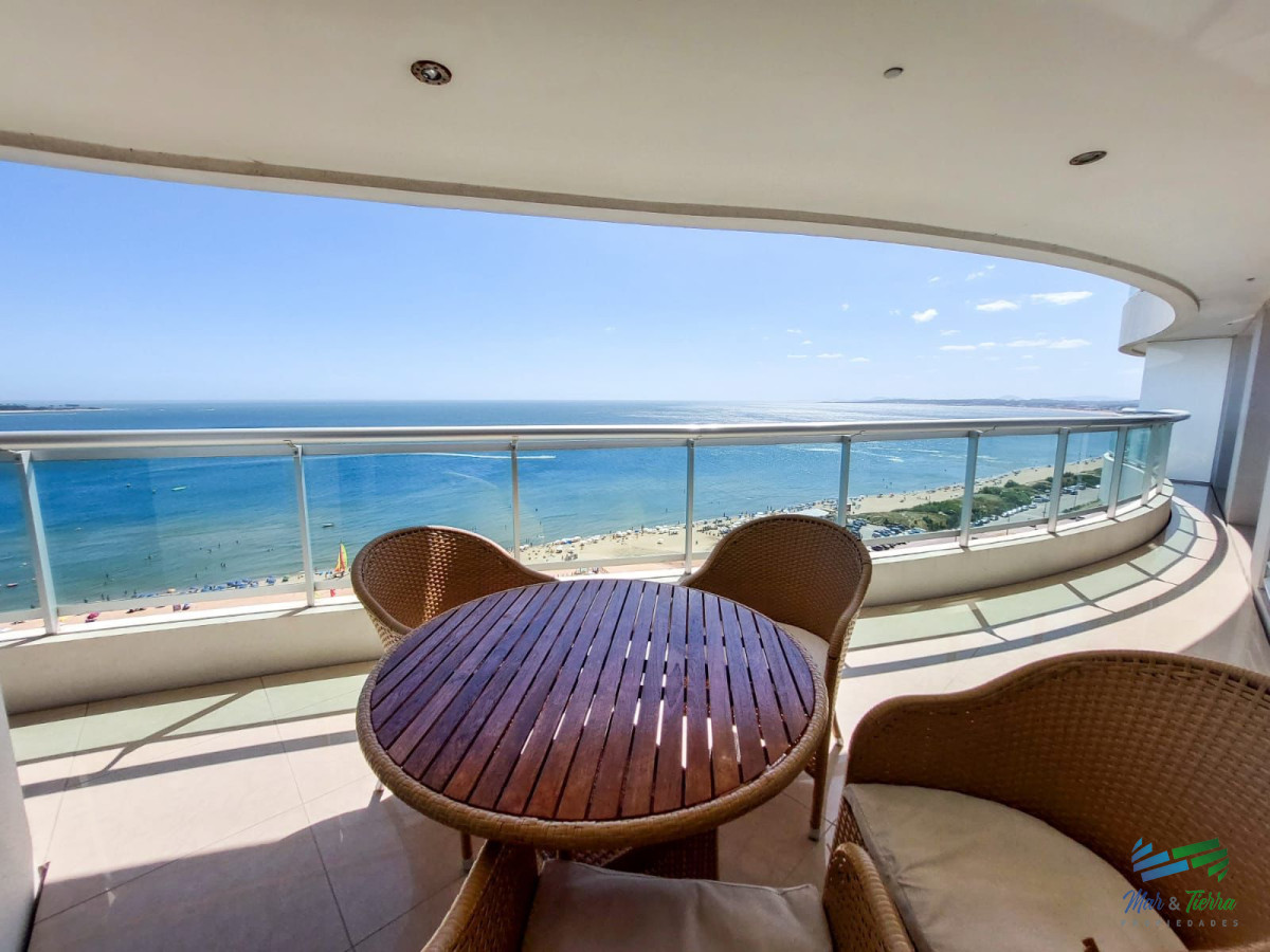 Apartamento ID.3664 - Alquilo apartamento 3 dormitorios frente al mar con servicios, Playa Mansa, Punta del Este