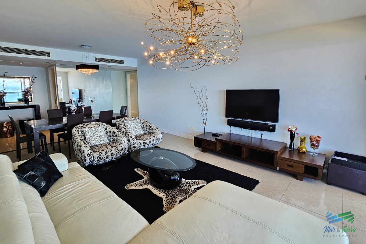 Apartamento ID.3664 - Alquilo apartamento 3 dormitorios frente al mar con servicios, Playa Mansa, Punta del Este