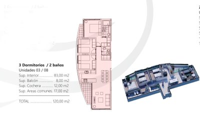 APARTAMENTO EN VENTA, 3 DORMITORIOS, ENTREGA 2025!!