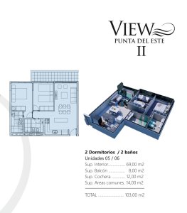 APARTAMENTO EN VENTA, 2 DORMITORIOS, TORRE VIEW 2 ENTREGA 2025 