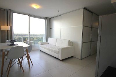 En venta apartamento 1 dormitorio, piso alto, piscina, garaje, Roosevelt, Punta del Este.