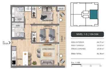 Venta de apartamento en pozo sobre la playa Mansa de 2 dormitorios 2 baños en Punta del este