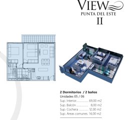 VENTA APARTAMENTO VIEW ll PUNTA DEL ESTE, ENTREGA 2025, DOS DORMITORIOS