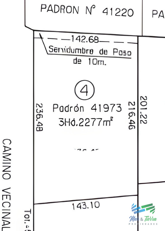 Chacra ID.5633 - En venta chacra 3 hectareas, proxima ruta 39, a pocos km de San Carlos.