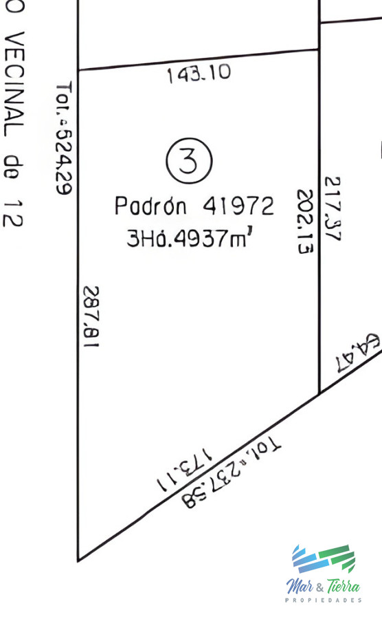 Chacra ID.5632 - En venta chacra 3,5 hectareas, proxima ruta 39, a pocos km de San Carlos.