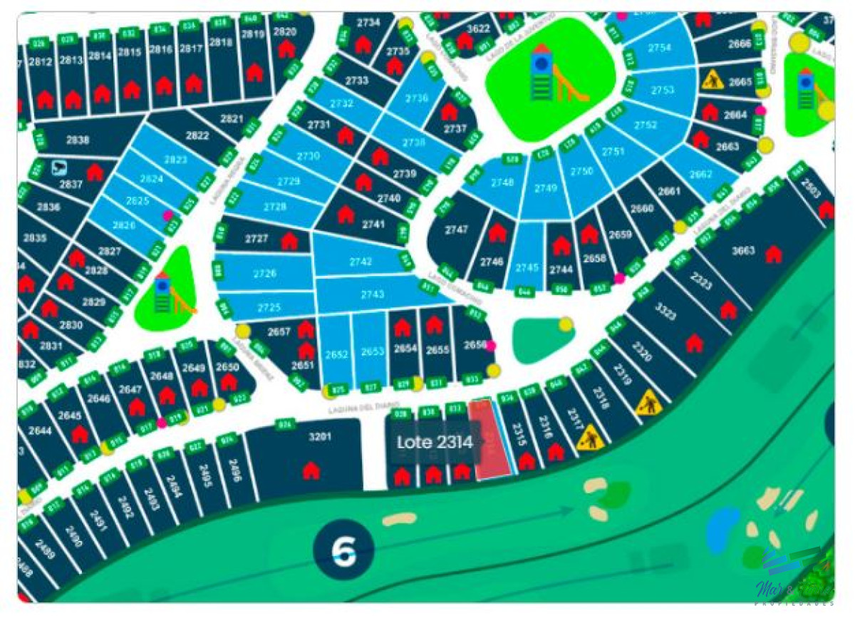 Terreno ID.5339 - Venta de lote en club del lago con superficie de 1300 m2 
