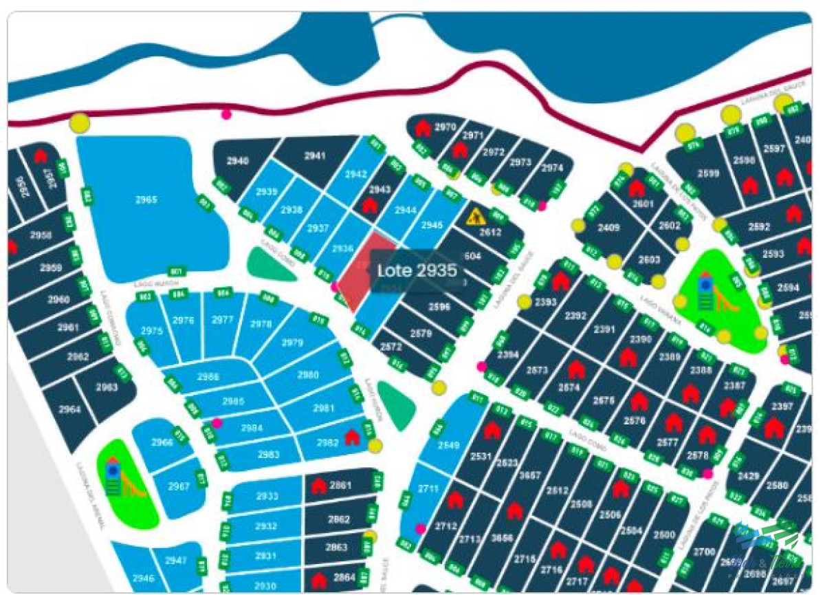 Terreno ID.5336 - Venta de terreno de 1.514 m2 en club del lago cerca de la laguna 