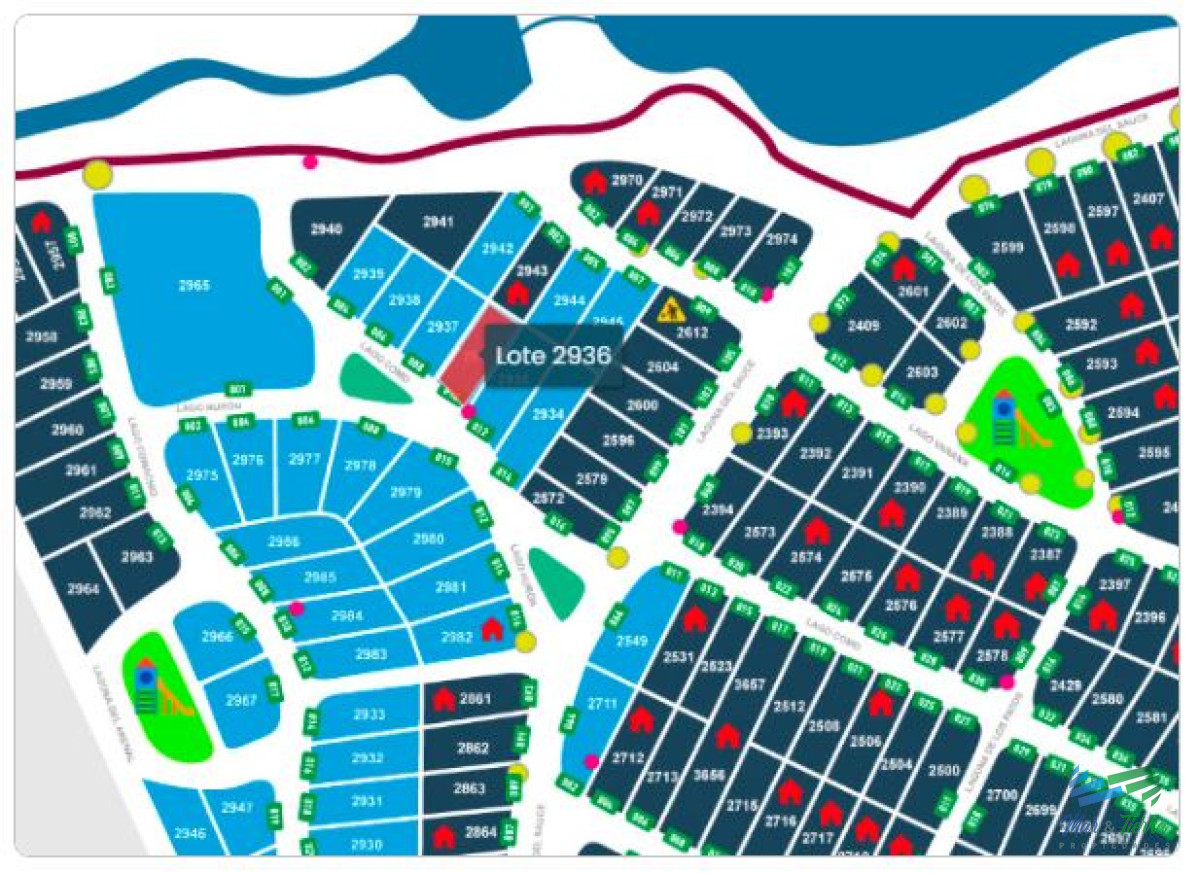 Terreno ID.5337 - venta de terreno de 1.325 m2 en club del lago