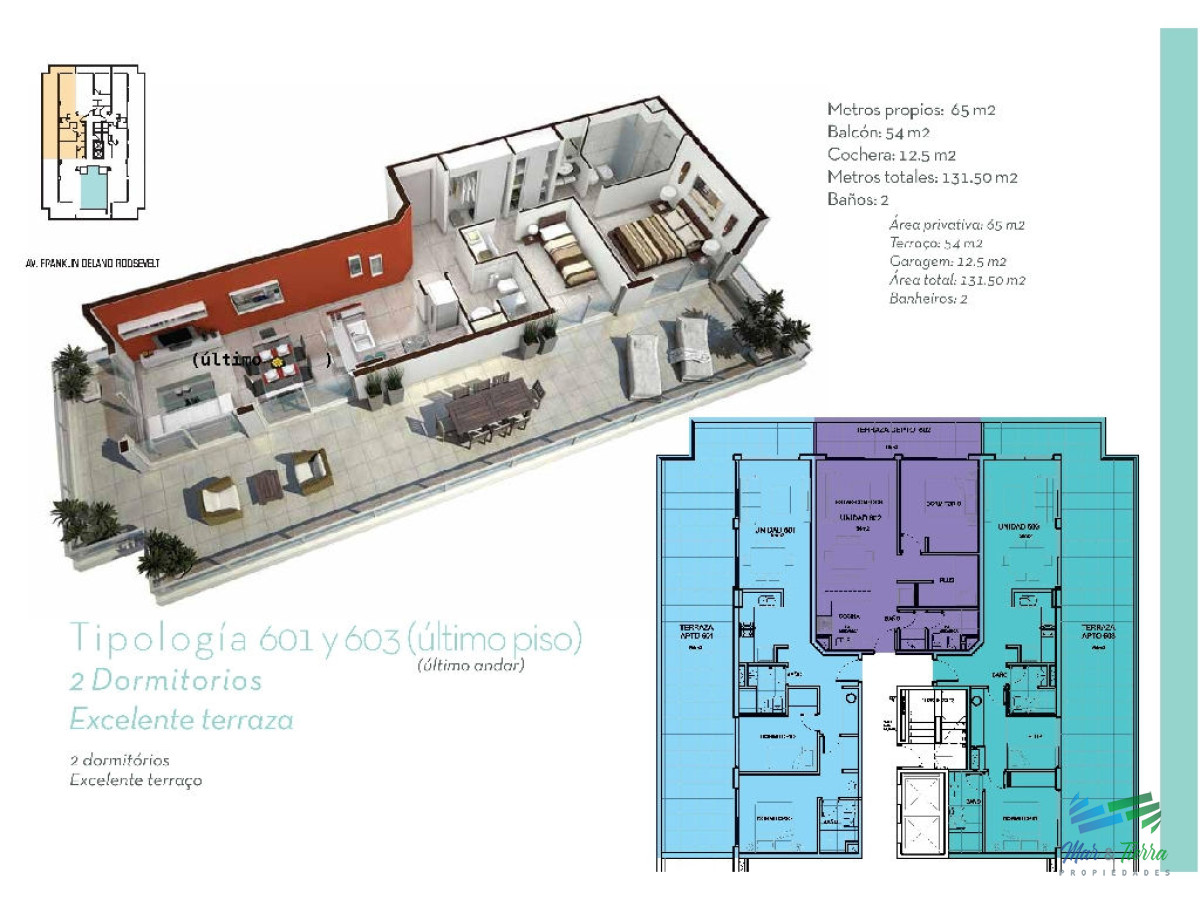 Apartamento ID.841 - Apartamento en Roosevelt, 2 dormitorios *