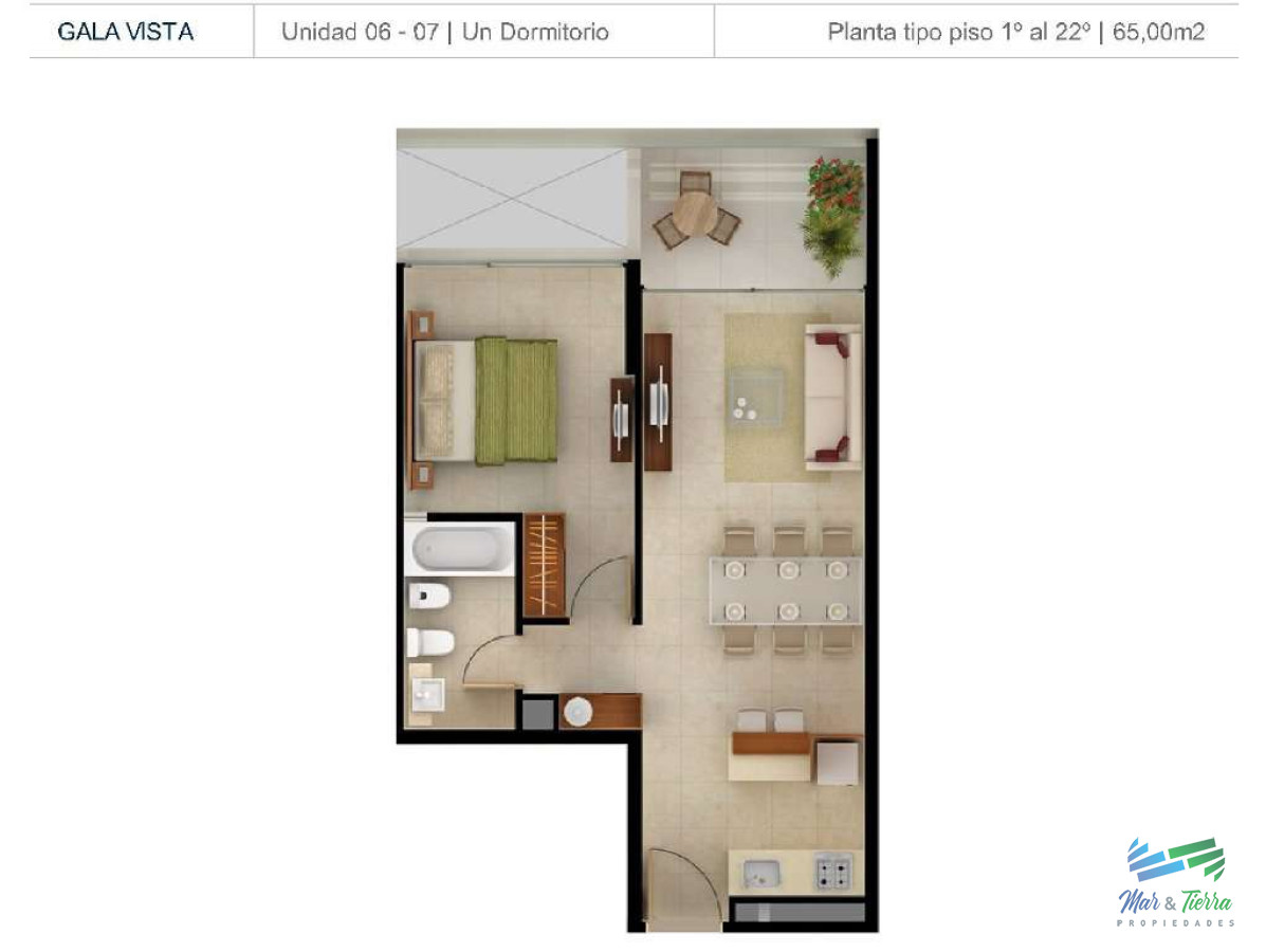 Apartamento ID.4379 - EN ALQUILER APARTAMENTO 1 DORMITORIO CON SERVICIOS, GALA VISTA, PUNTA DEL ESTE
