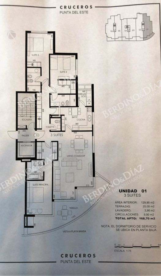 Apartamento ID.2899 - Apartamento, 3 dorm + dep, Punta del Este, Mansa, Venta y Alquiler