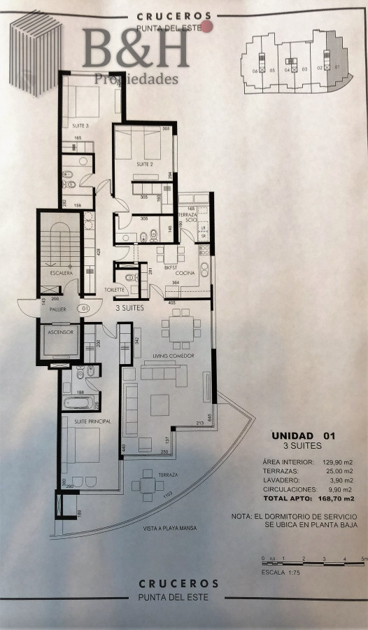 Apartamento ID.2988 - Apartamento, 3 dorm + dep, Punta del Este, Mansa, Venta y Alquiler