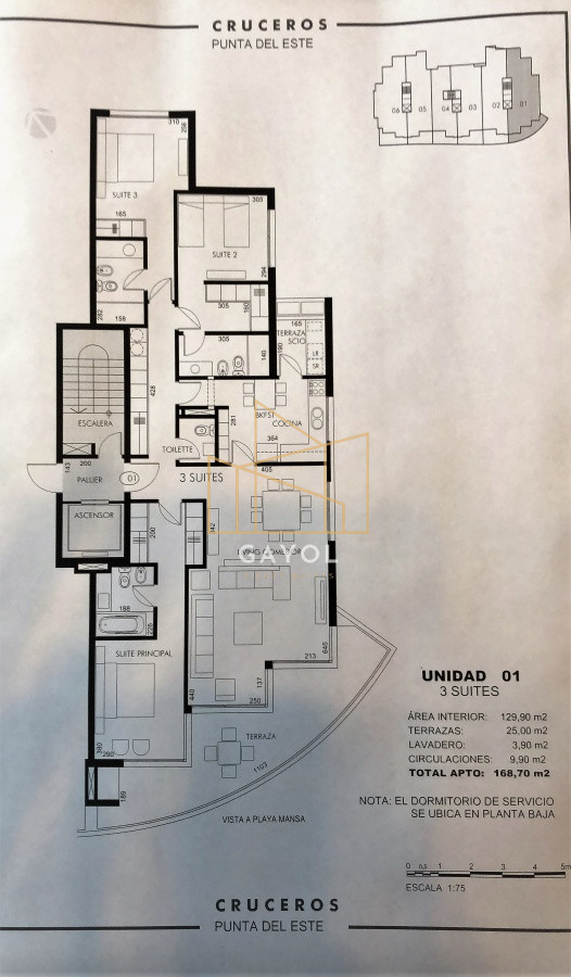 Apartamento ID.569 - Apartamento, 3 dorm + dep, Punta del Este, Mansa, Venta y Alquiler