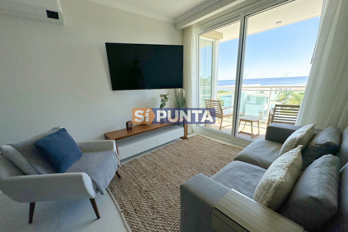 Apartamento en alquiler anual y temporada 1 dormitorio y medio con vista al Mar y parrillero - SPT9935A