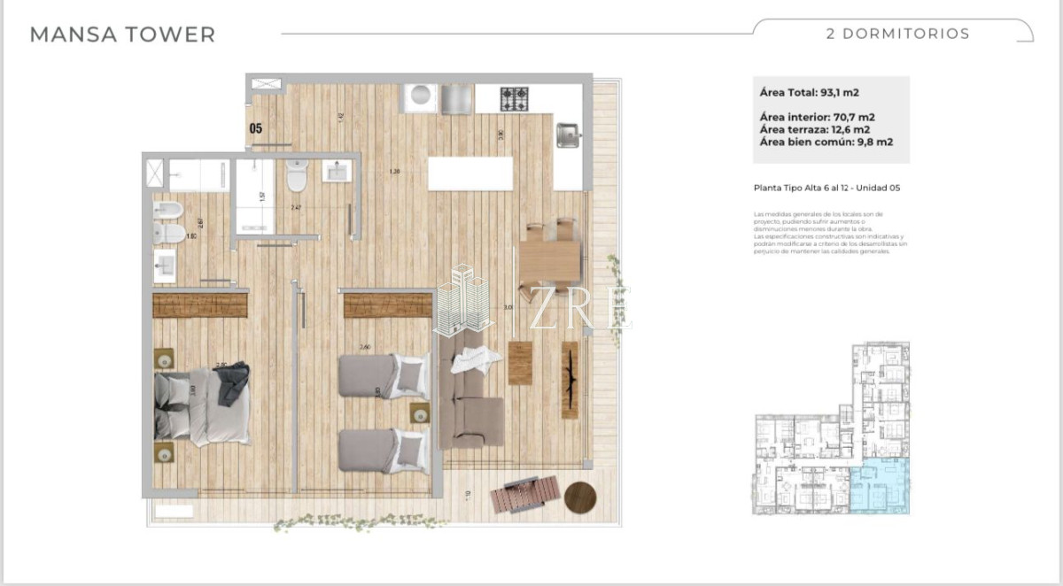 Apartamento ID.672 - Venta apartamento 2 dormitorios. 