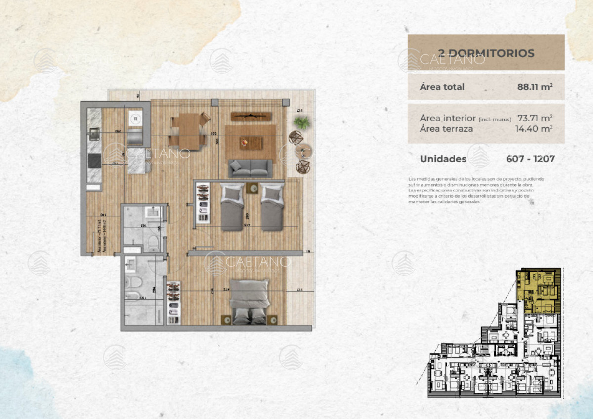 Venta apartamento 2 dormitorios  - Roosevelt, Punta del Este - DMC16711A
