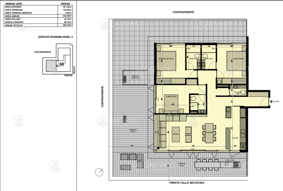 Venta apartamento 3 dormitorios. San Rafael, Punta del Este  - DMC16744A