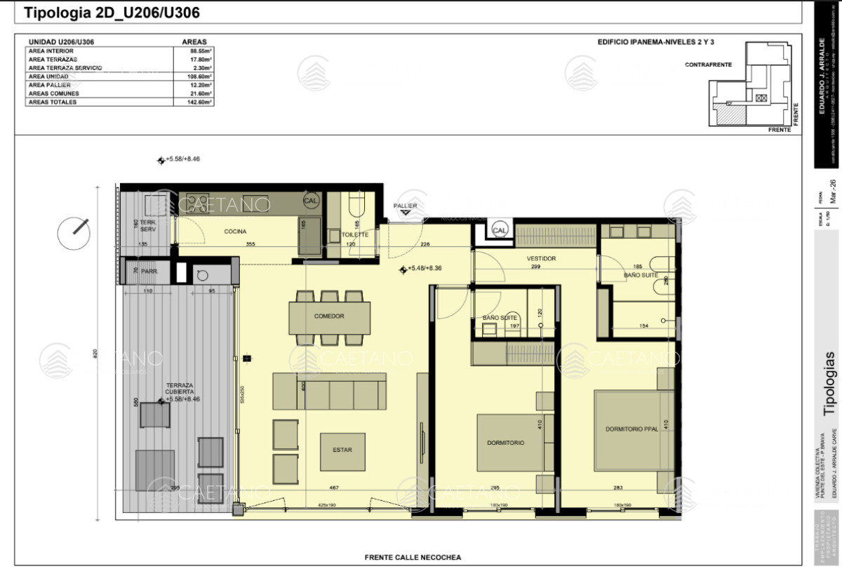Venta apartamento 2 dormitorios. Playa brava, Punta del Este  - DMC16748A