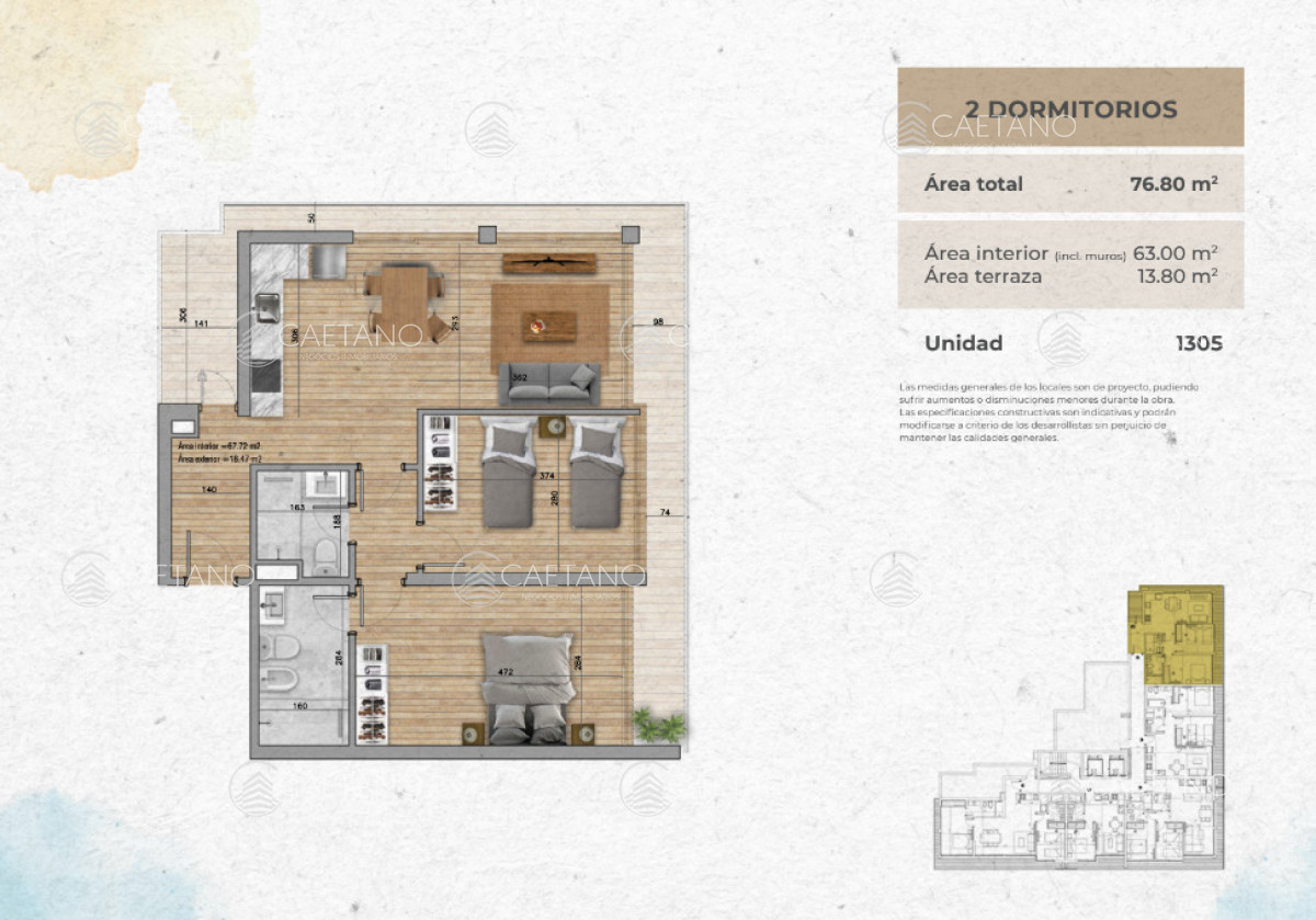 Venta apartamento 2 dormitorios  - Roosevelt, Punta del Este - DMC16713A