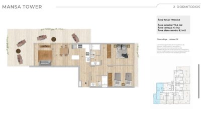 Venta apartamento 2 dormitorios Roosevelt. Punta del Este 