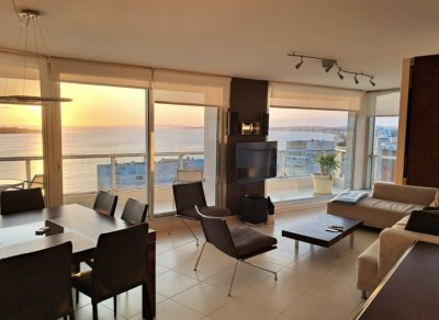 Alquiler apartamento en Punta del Este con espectacular vista al mar - Mansa. 3 dormitorios + dependencia de servicio