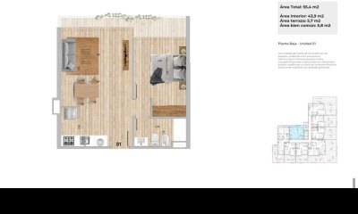Venta Departamento en Pozo - 1 Dormitorio + balcón - Roosevelt