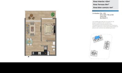 Venta apartamento 1 dormitorio Punta del este