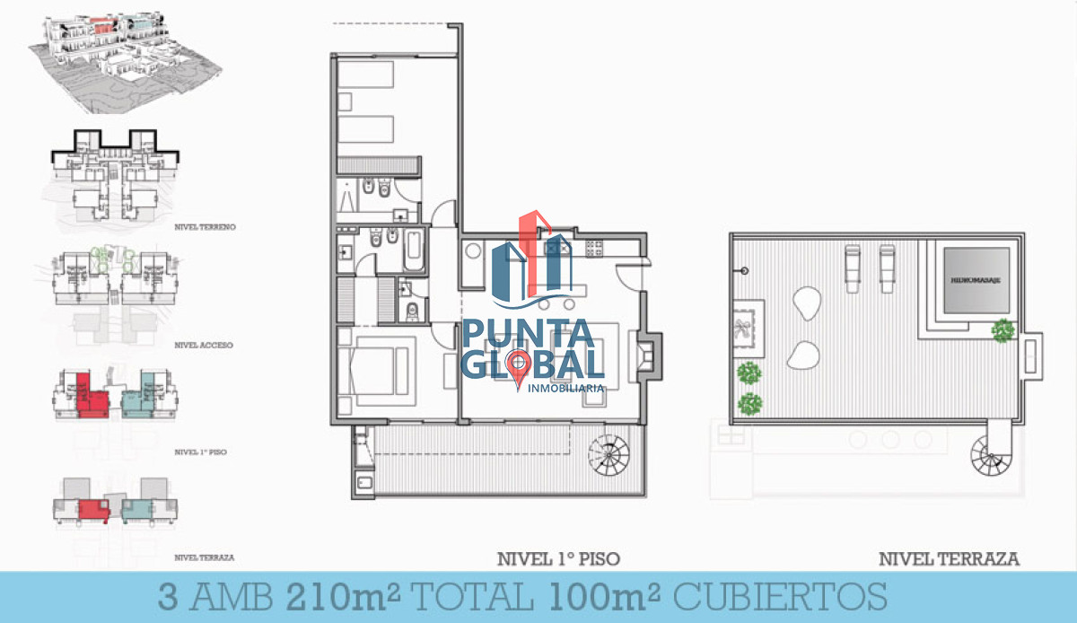 Apartamento ID.73 - Apartamento de 2 dormitorios, Edificio Q Punta Ballena